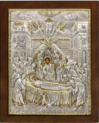 The Dormition of the Mother of God - 陰影と金色で織りなす神秘的な聖なる場面！